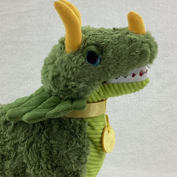 Sound And Light Animatronics Green Dragon Horns Wings No Leash Walks Roars - Picture 4 of 12